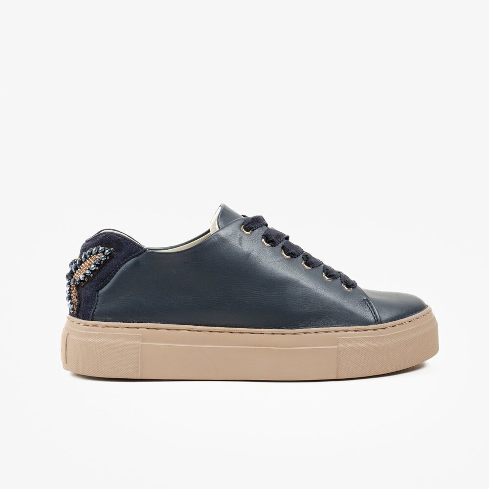 Attilio Giusti Leombruni Butterfly Jewel Platform Sneakers